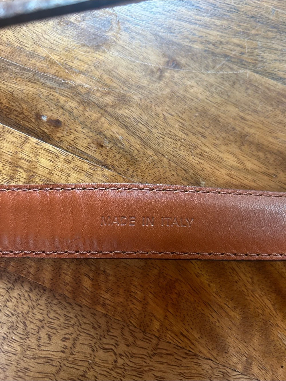 *Polo Ralph Lauren Men's  40 Faux Crocodile Embossed Gen. Leather Belt